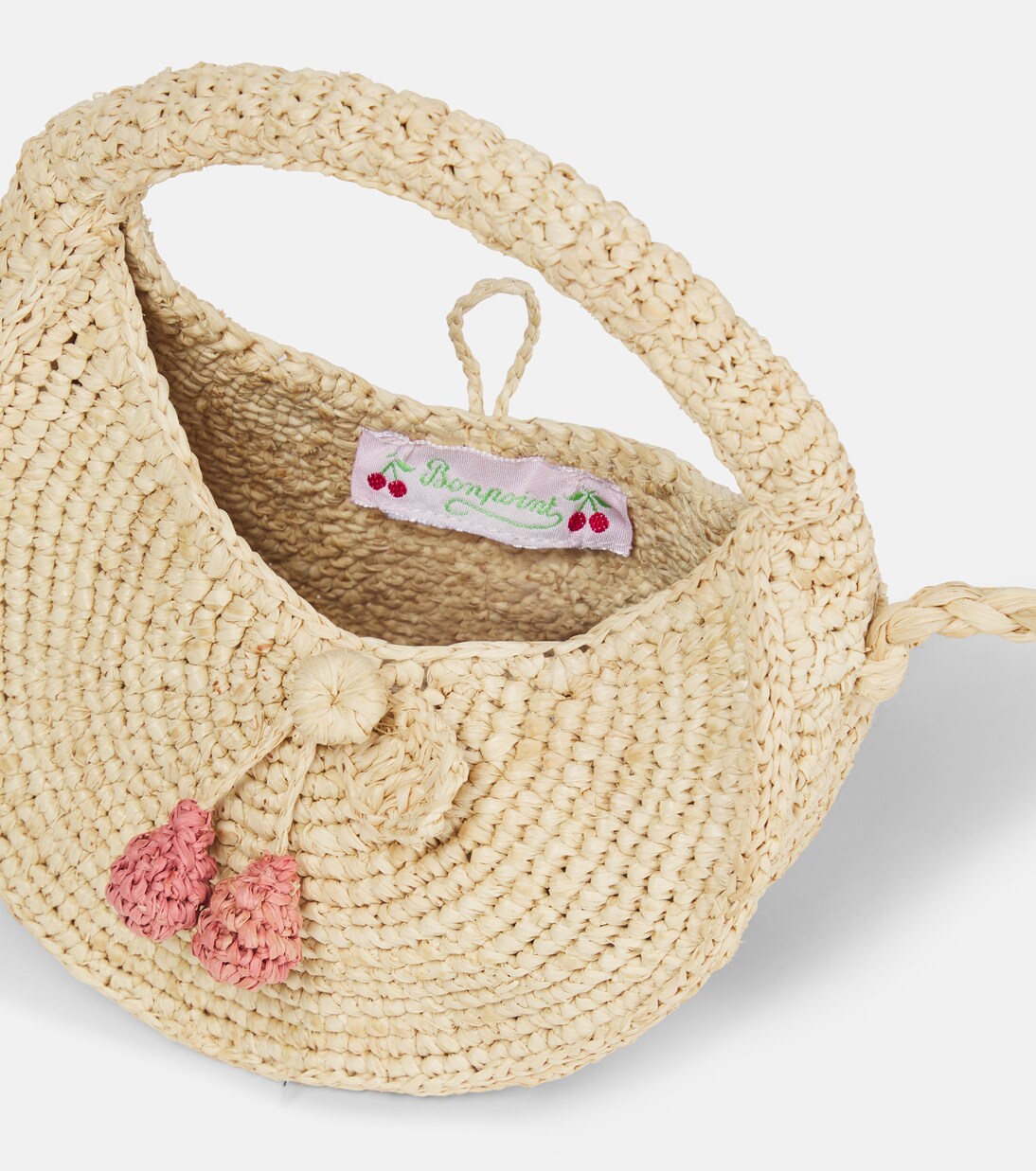 Loulou raffia shoulder bag | Bonpoint