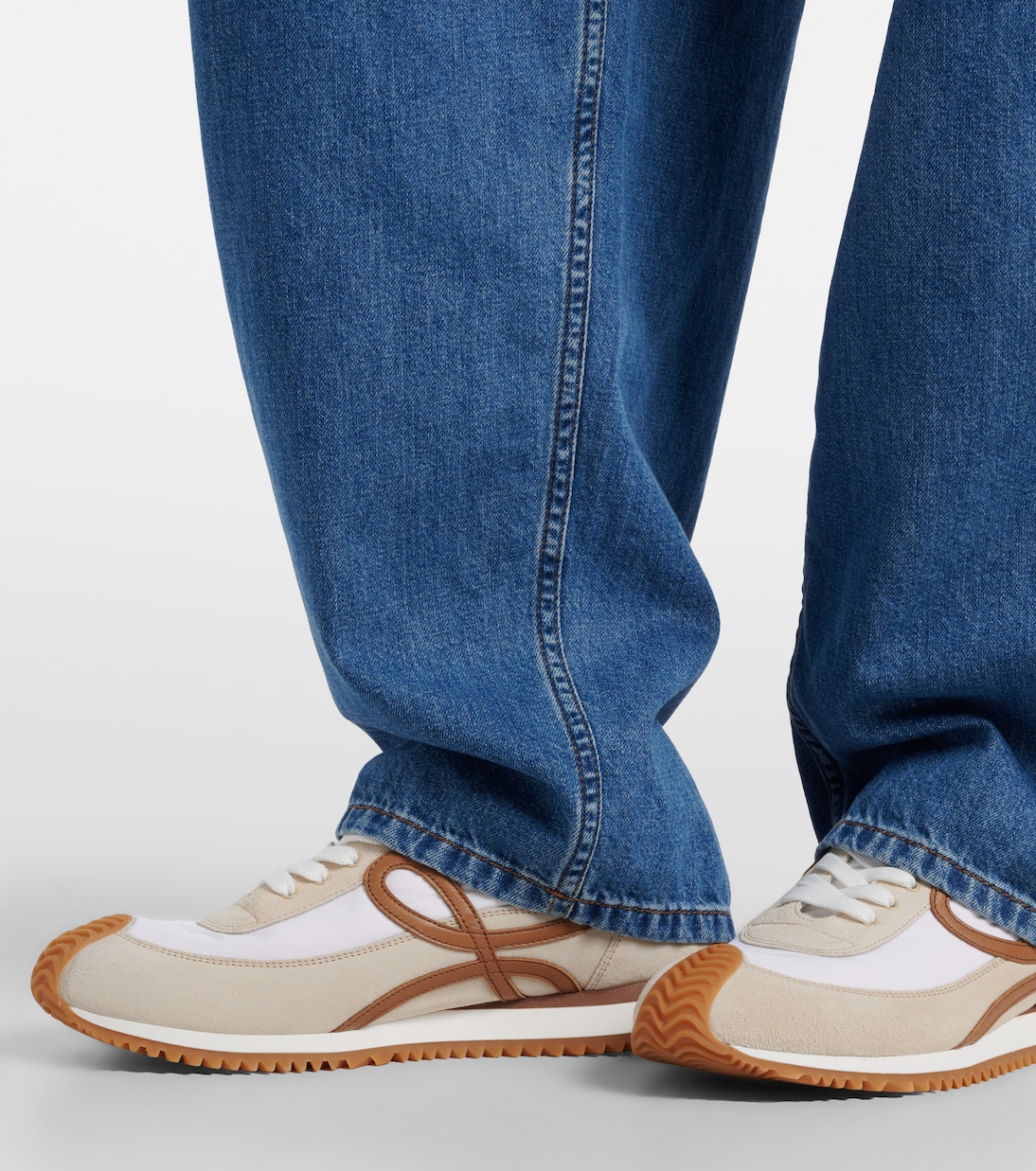 Ballet Runner 2.0 suede-trimmed sneakers | Loewe