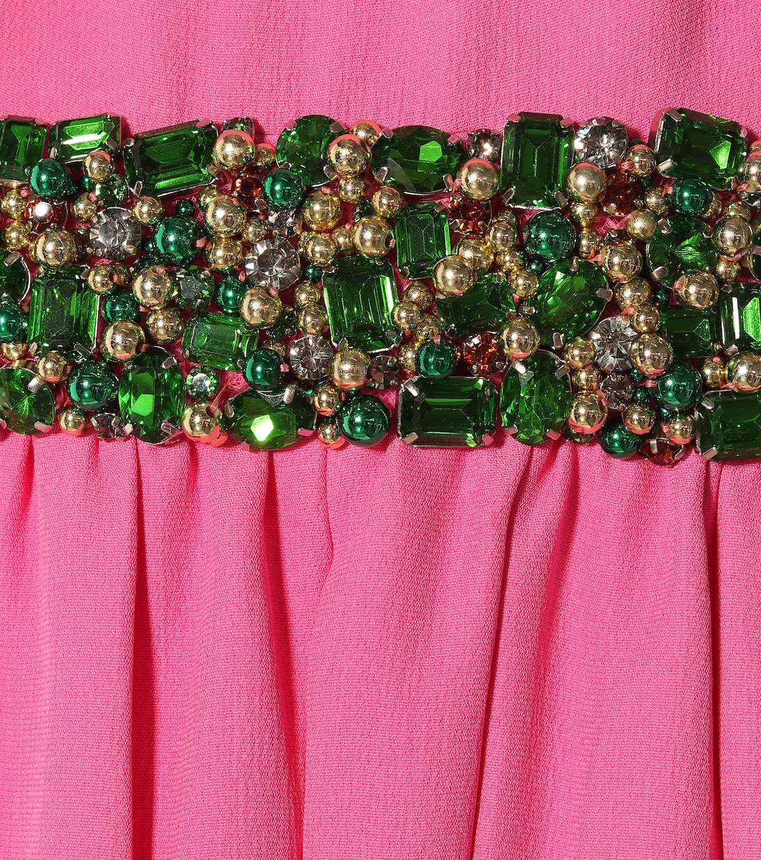 Vestido corto de crepé con adornos | Prada