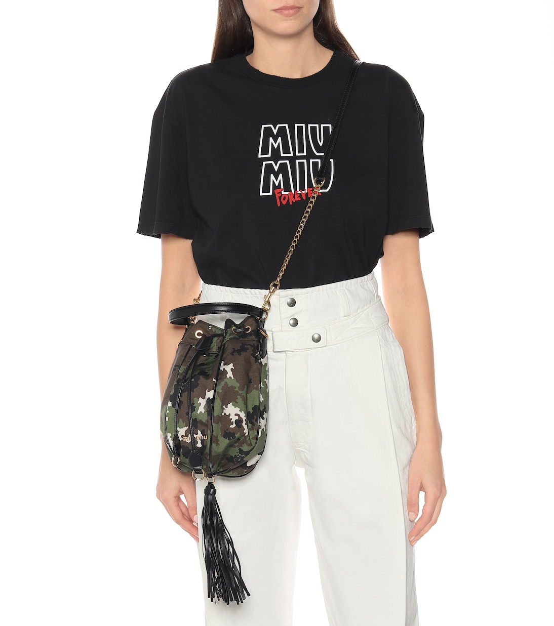 Camouflage bucket bag | Miu Miu