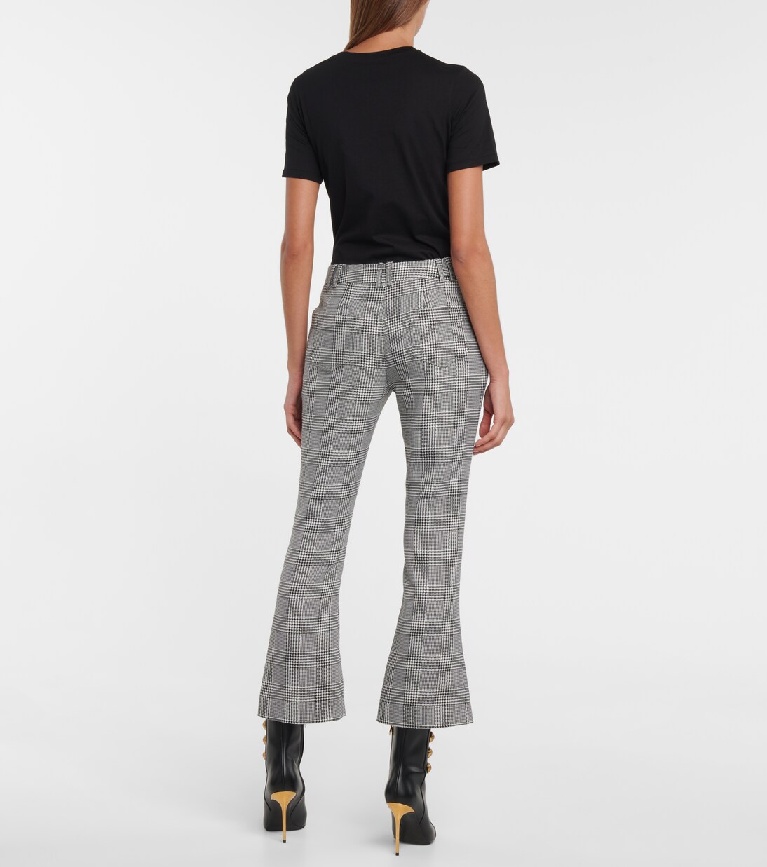 Mid-rise checked pants | Balmain