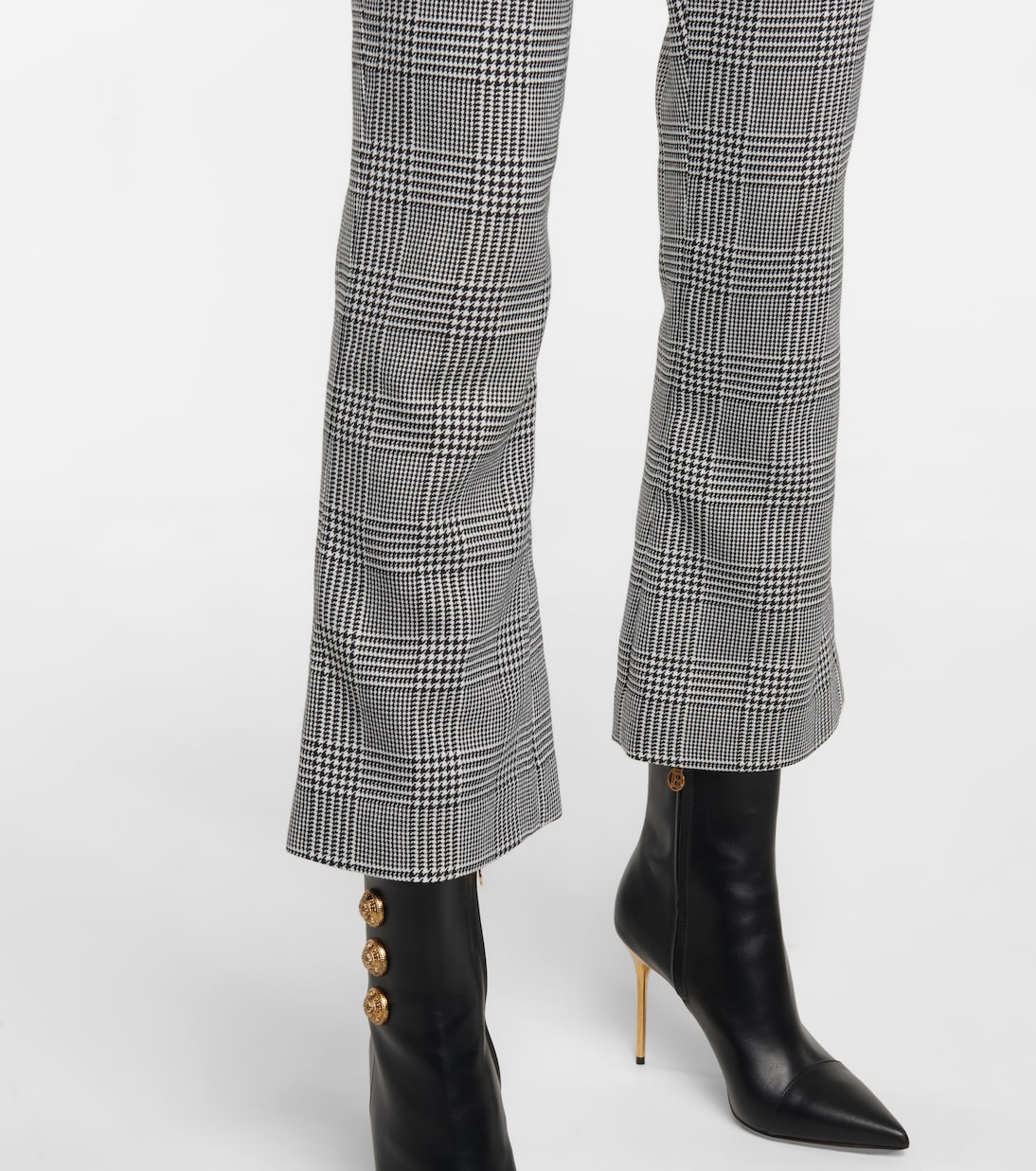 Mid-rise checked pants | Balmain