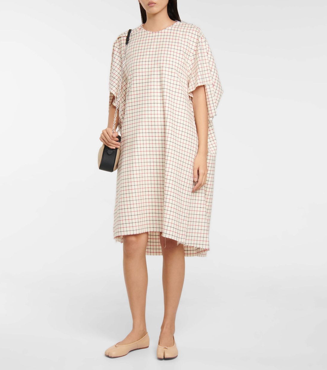 Checked wool midi dress | Maison Margiela