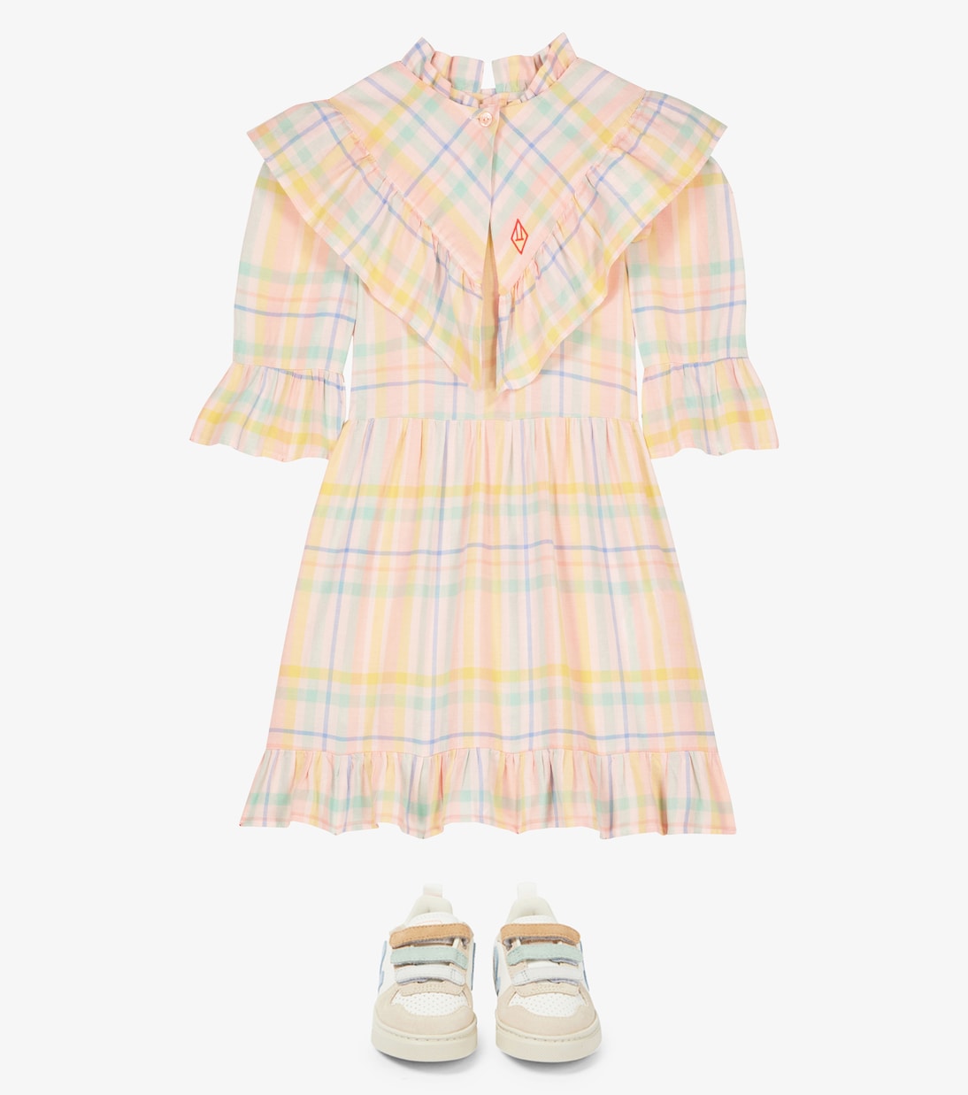 Hawk checked cotton collar | The Animals Observatory