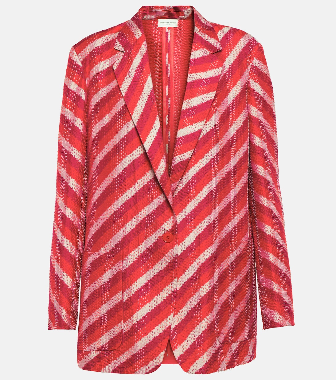 Blazer in seta a righe | Dries Van Noten
