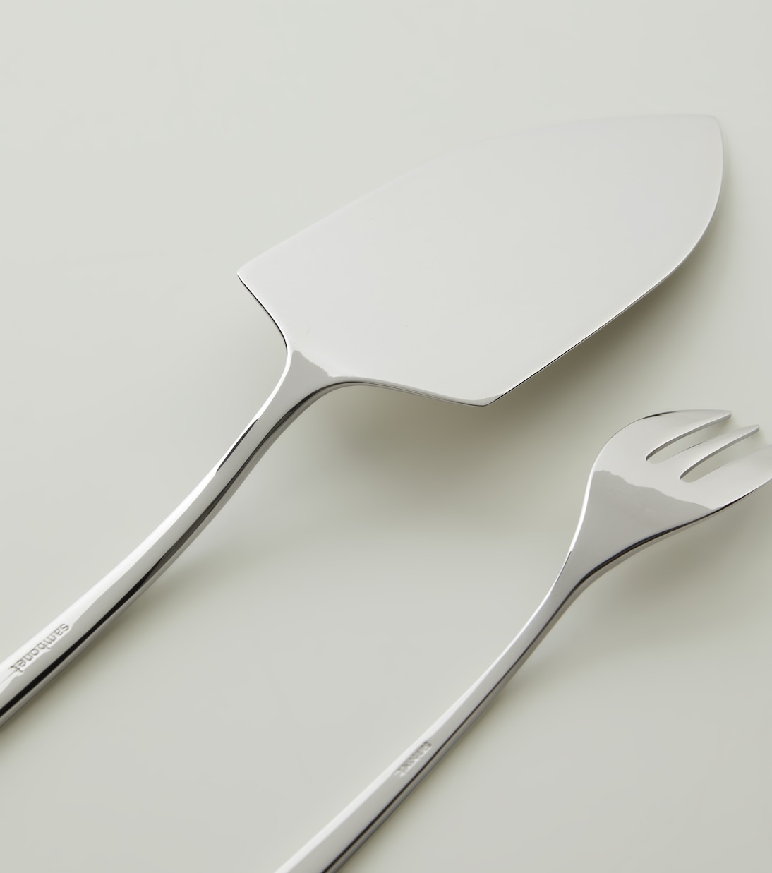 Linear cake server and set of 6 forks | Sambonet