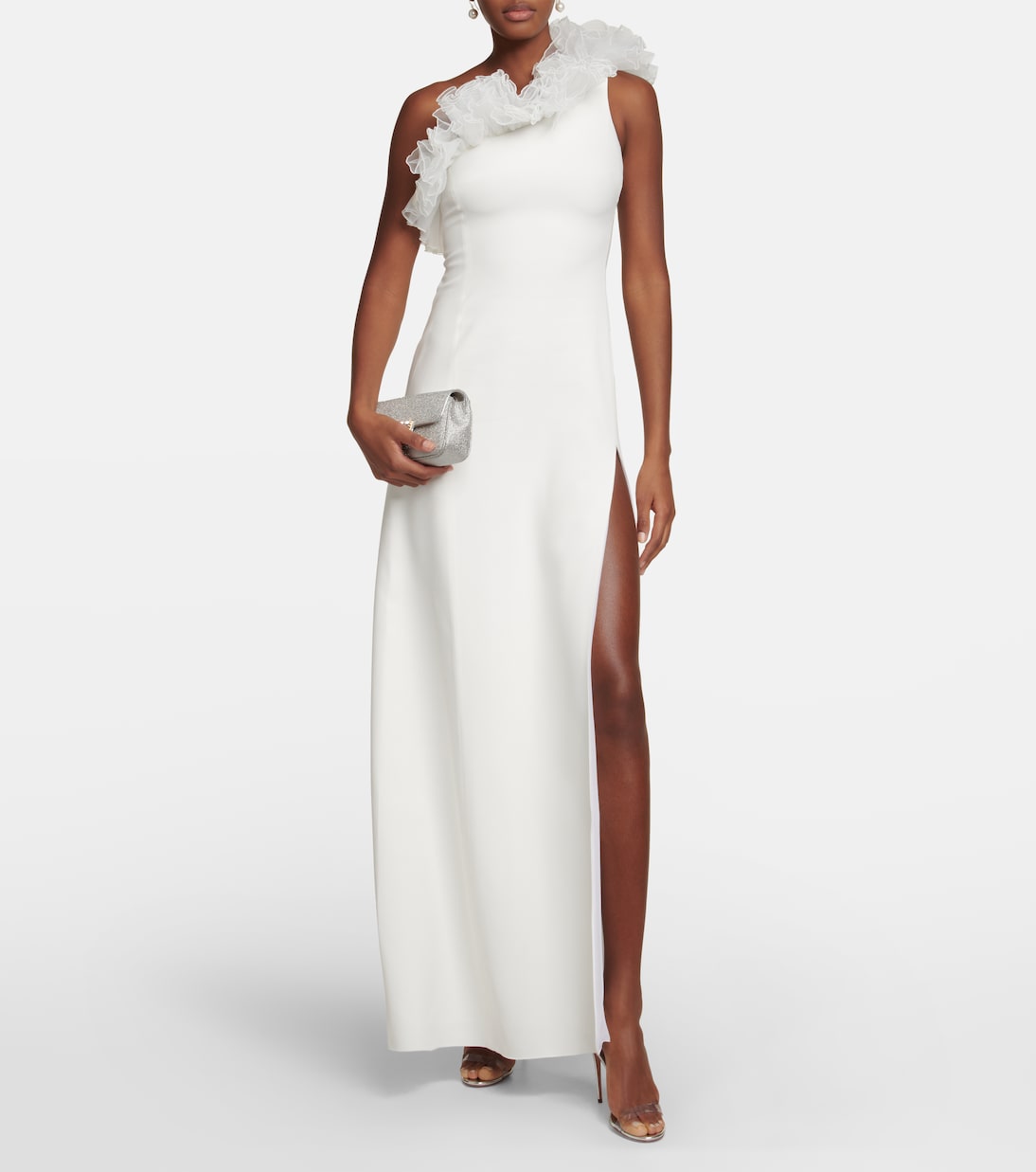 Abito lungo asimmetrico con tulle | Giambattista Valli
