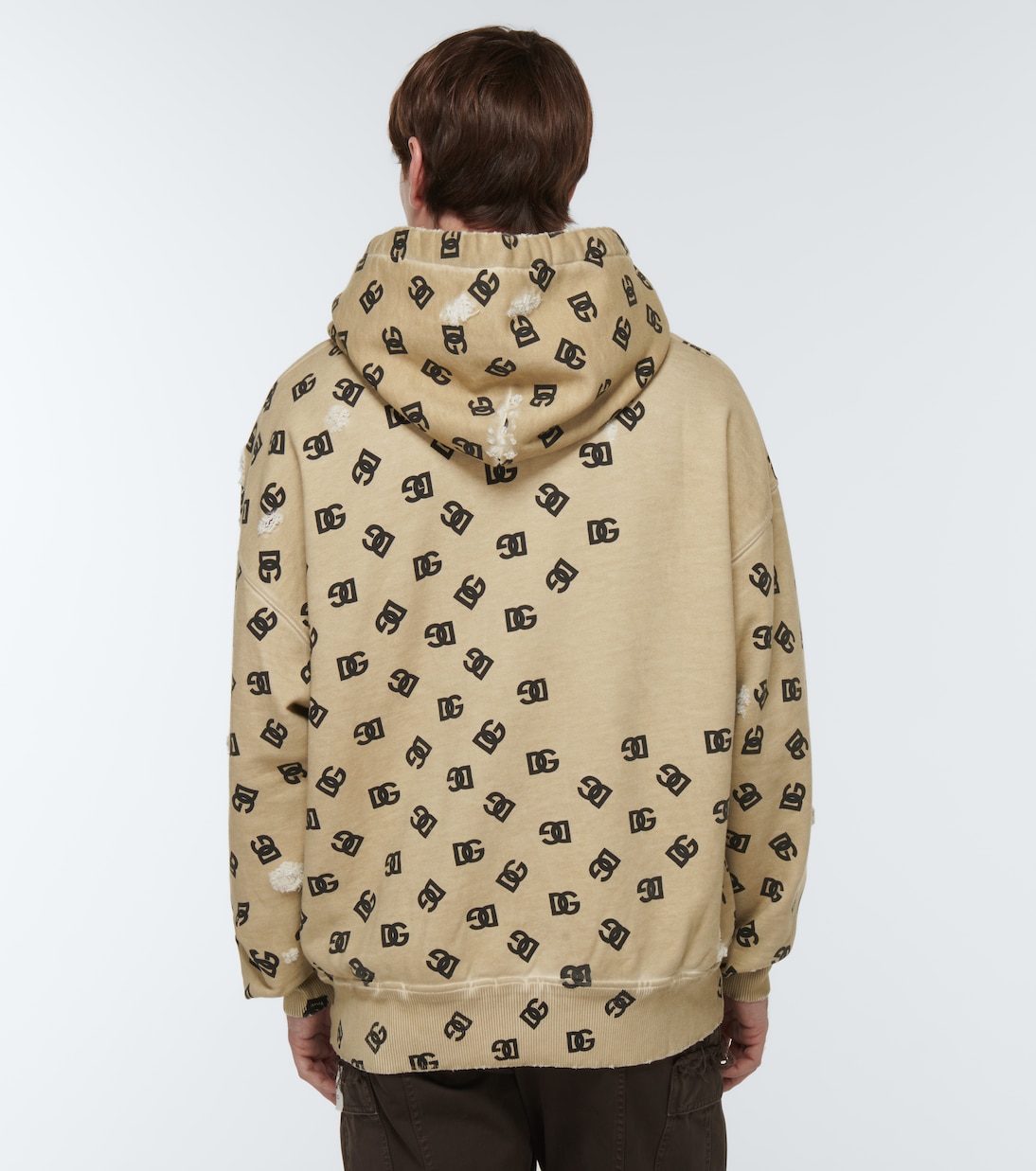 Felpa DG in cotone con cappuccio | Dolce&Gabbana