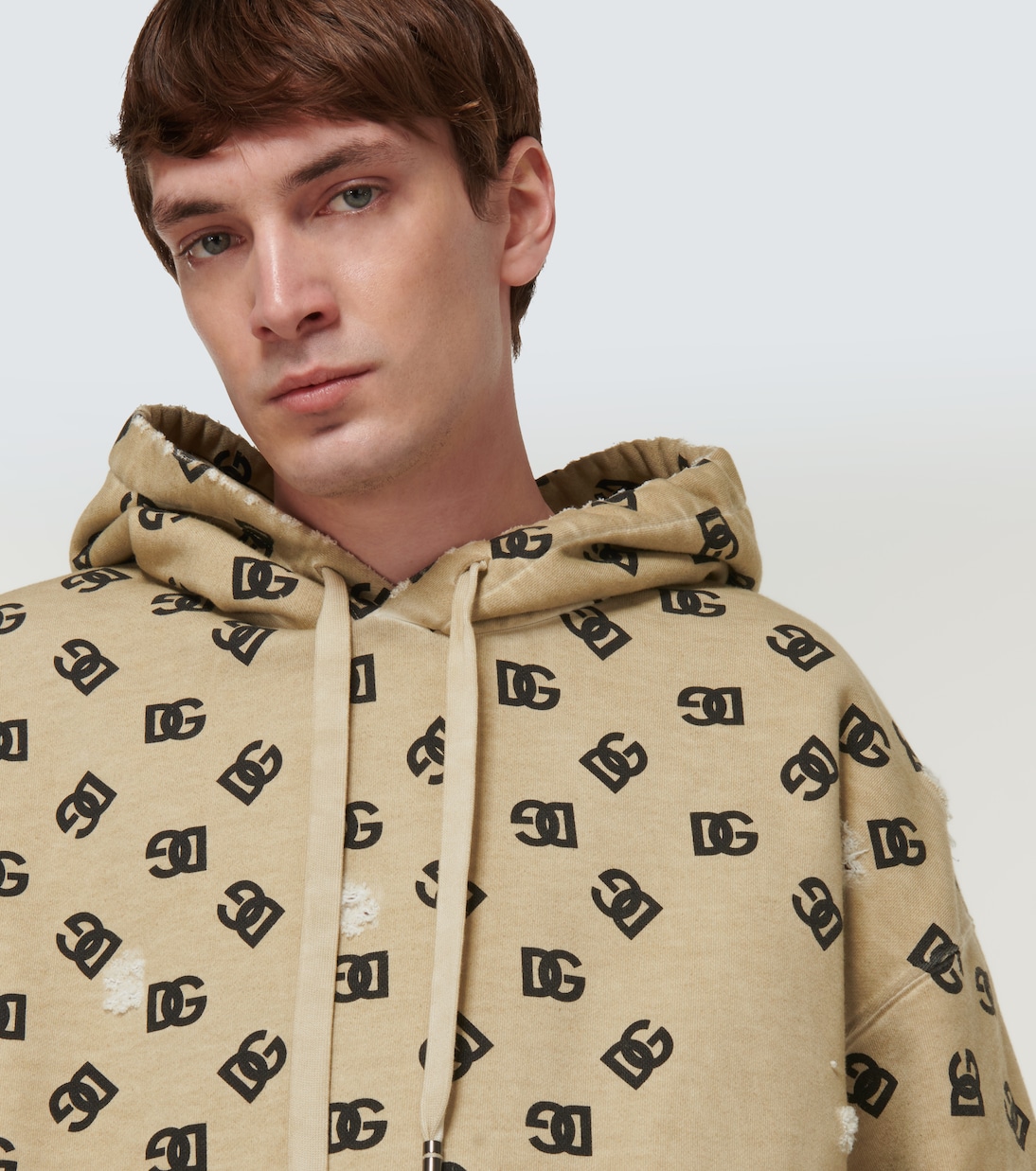 Felpa DG in cotone con cappuccio | Dolce&Gabbana