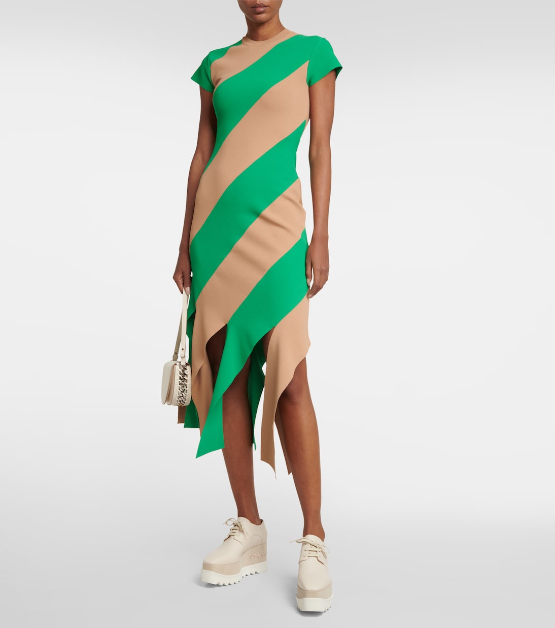 Striped knit midi dress | Stella McCartney