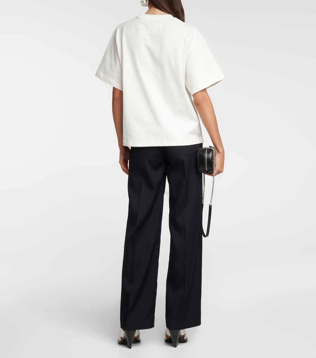 Logo cotton jersey T-shirt in white - Jil Sander | Mytheresa