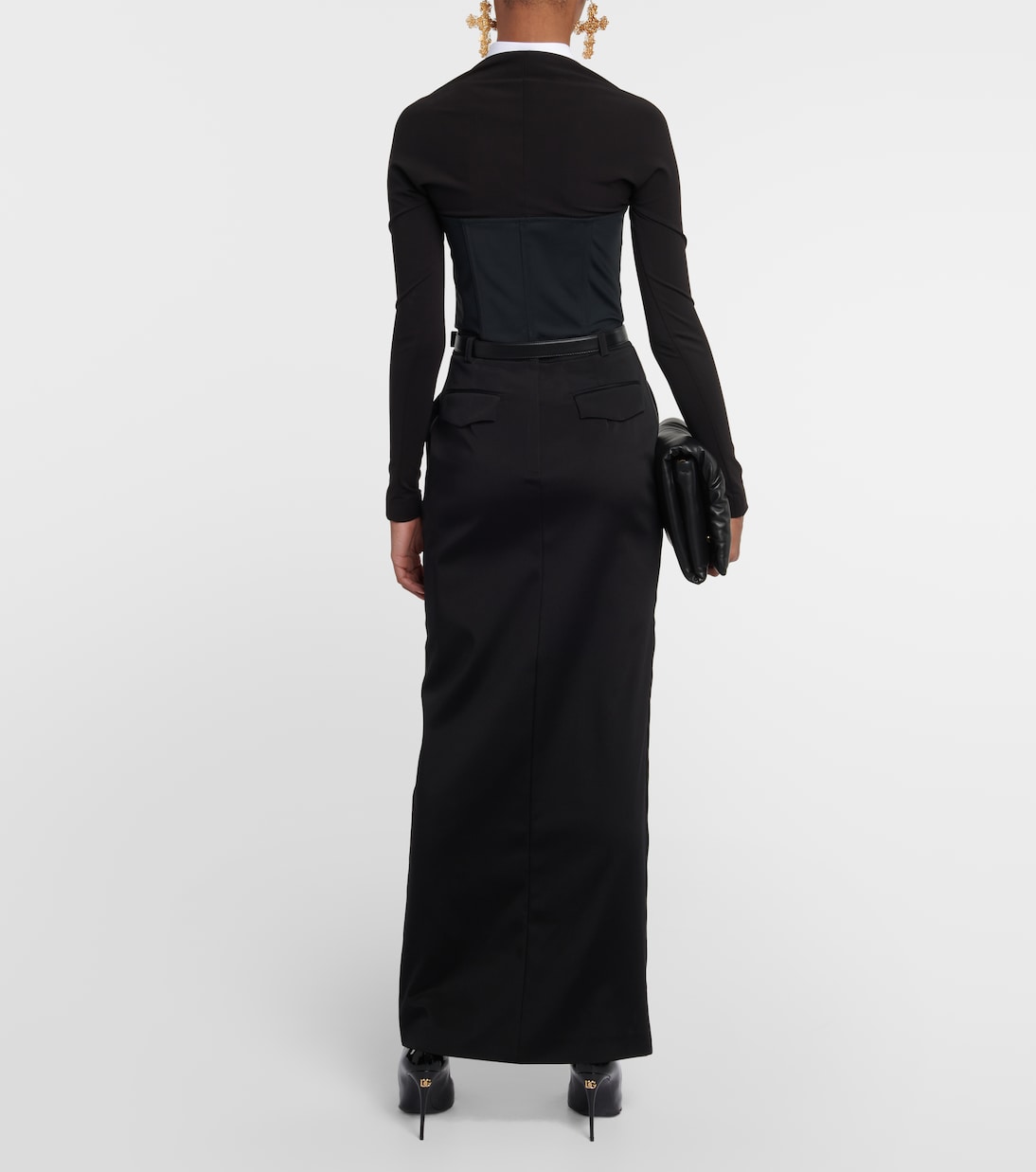 x Kim - Top in raso con scollo bardot | Dolce&Gabbana