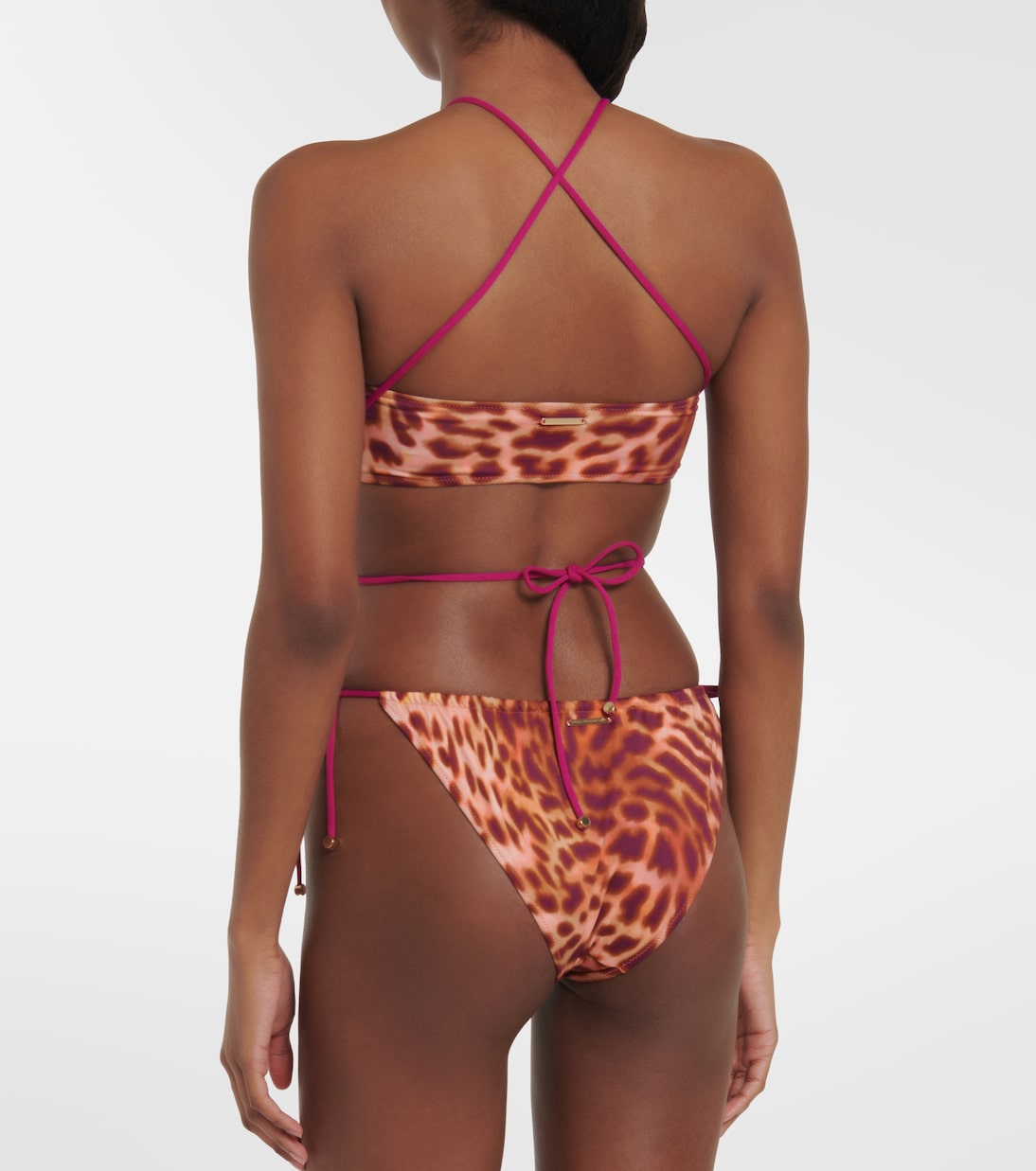 Leopard-print bandeau bikini top | Stella McCartney