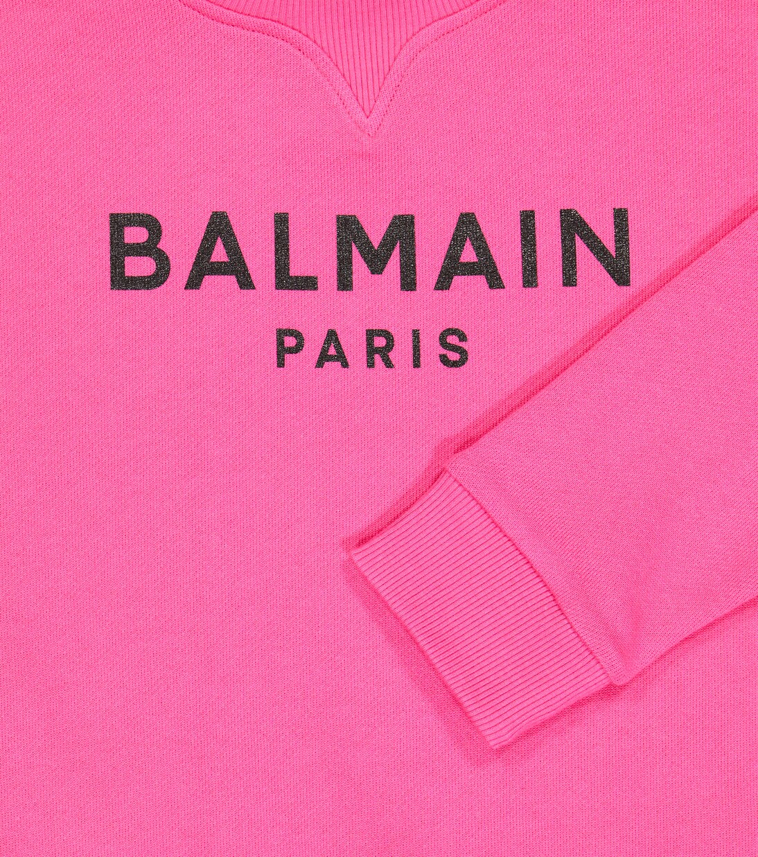 Felpa in jersey di cotone con logo | Balmain Kids