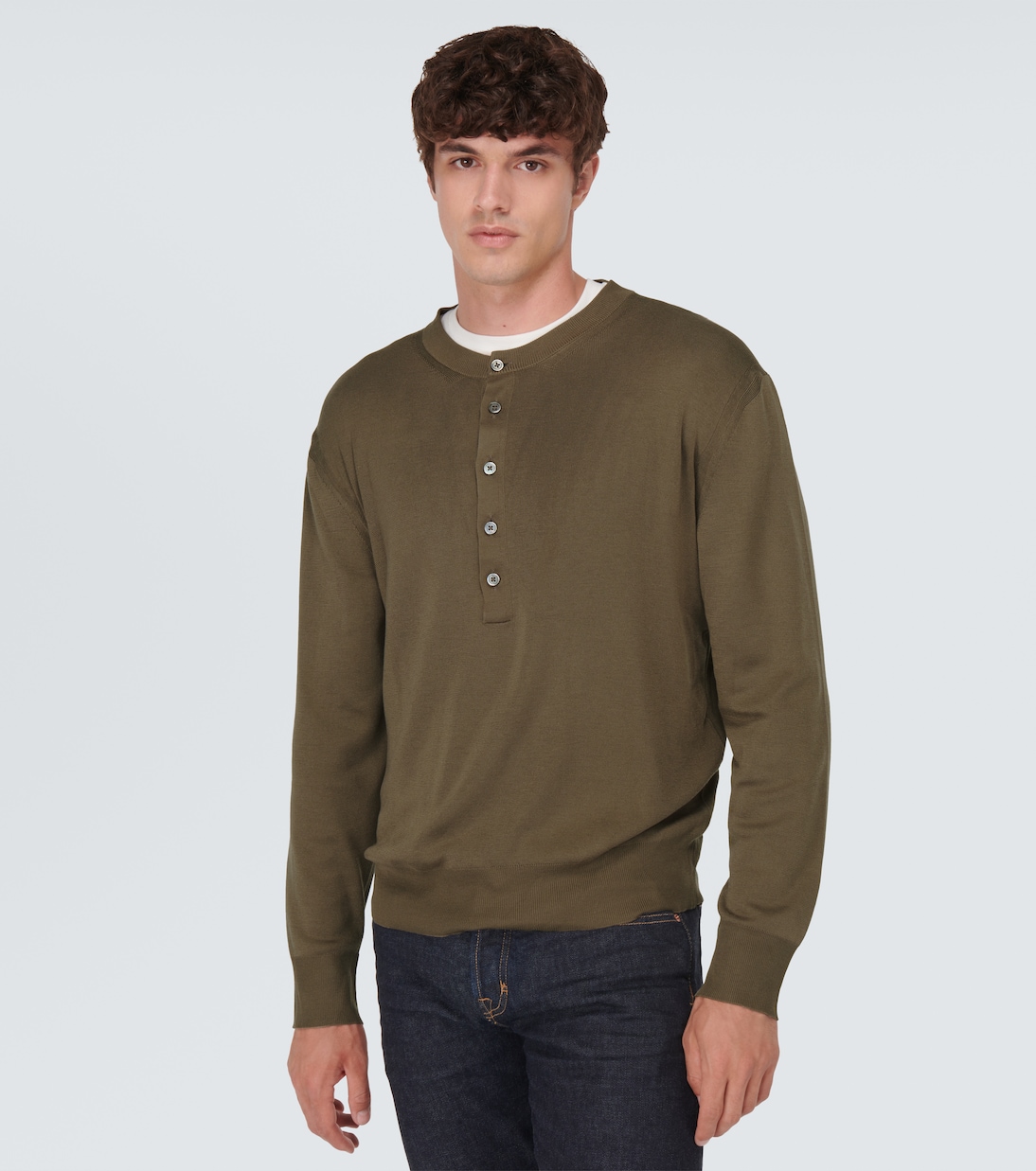 Pull Henley en soie | Tom Ford