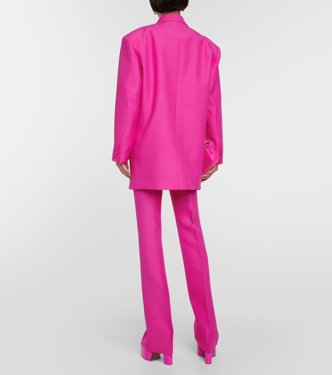 Blazer a doppio petto in lana e seta | Valentino