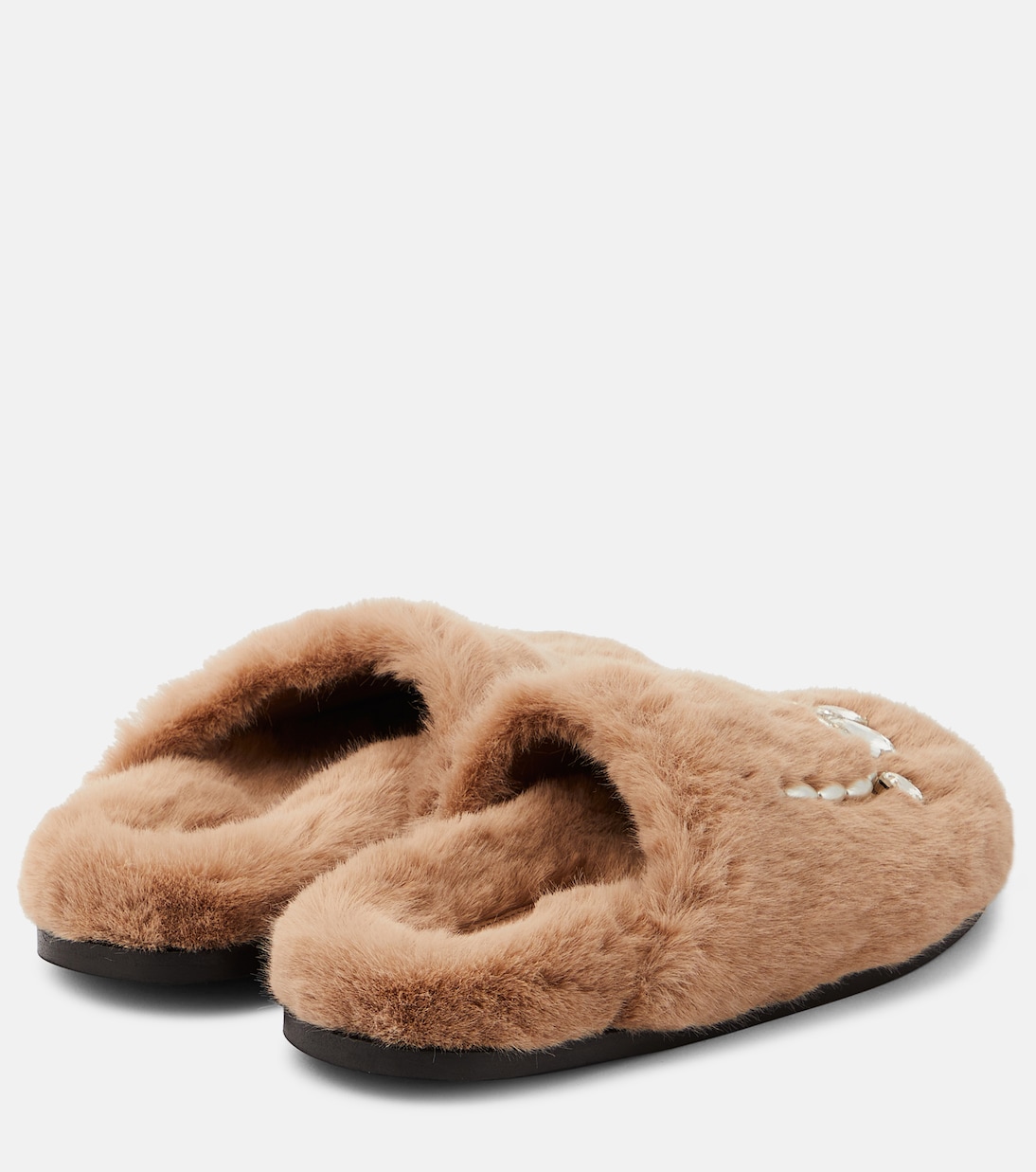 Slippers de pelo sintético con adornos | Simone Rocha