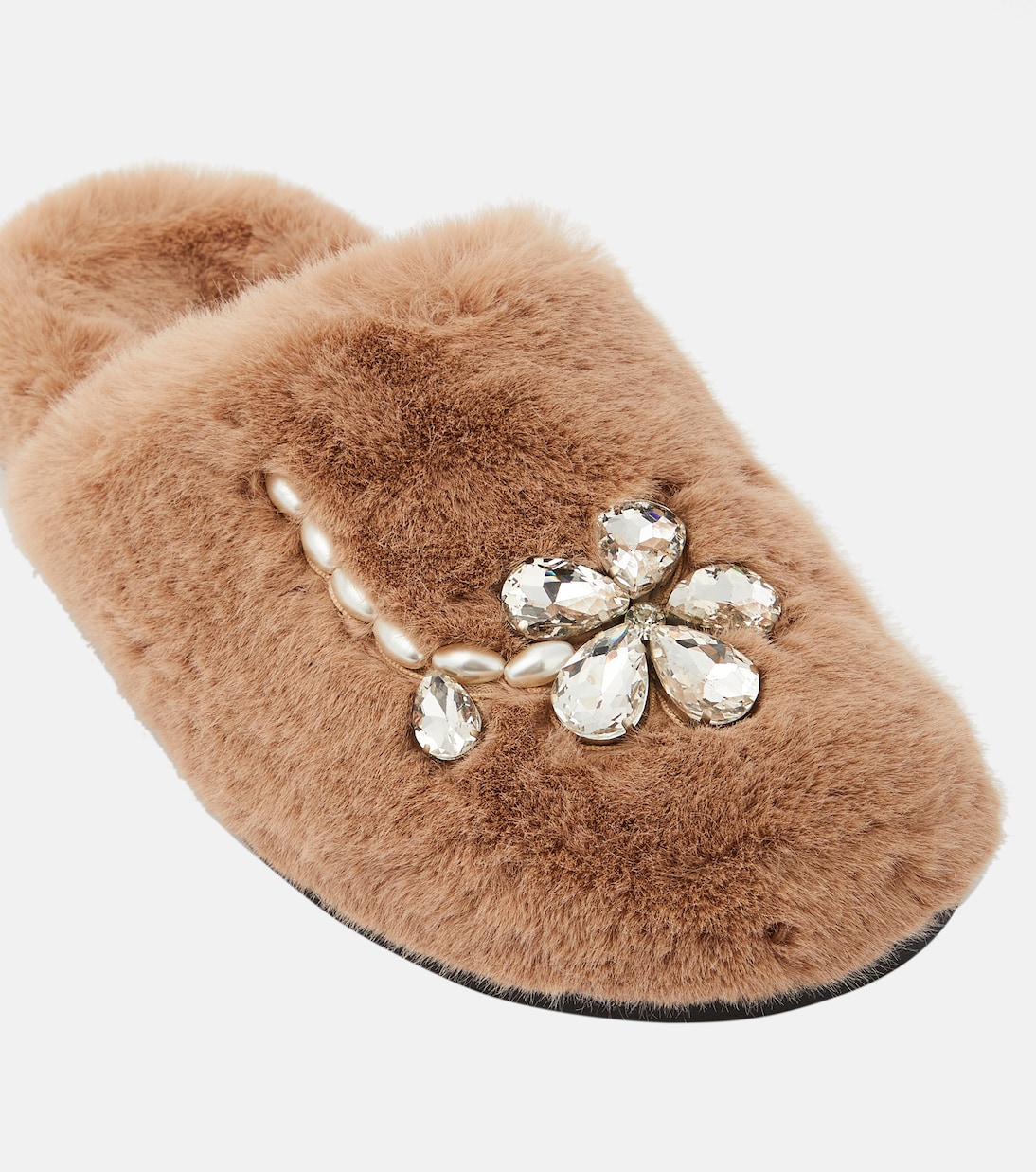 Slippers de pelo sintético con adornos | Simone Rocha