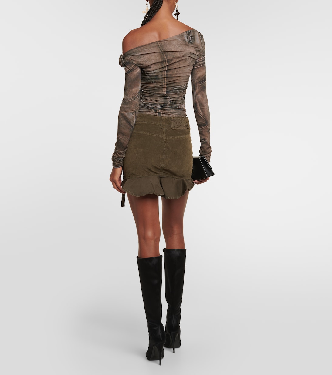 Minifalda cargo de terciopelo | Blumarine