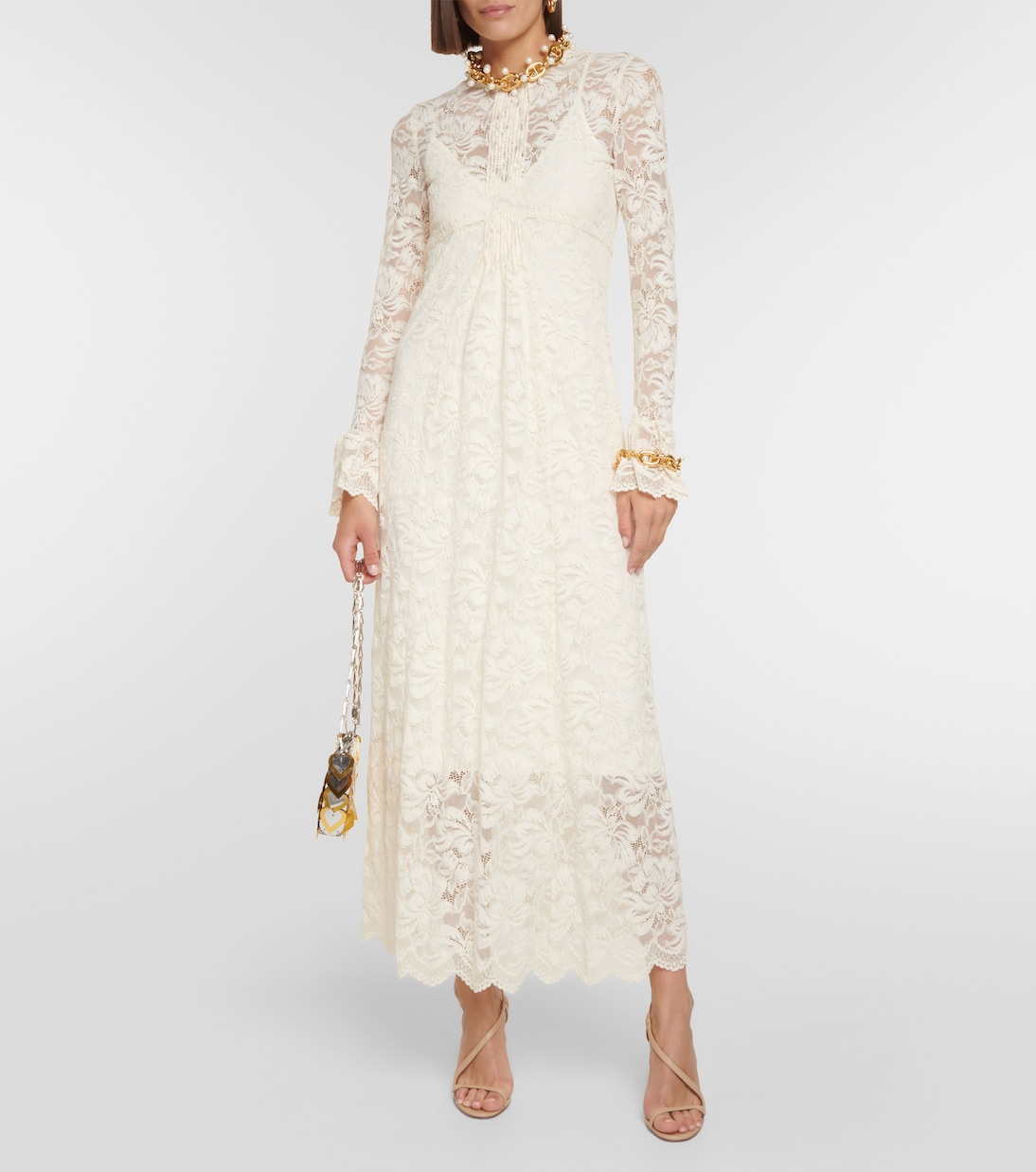 Maxikleid aus Spitze | Rabanne