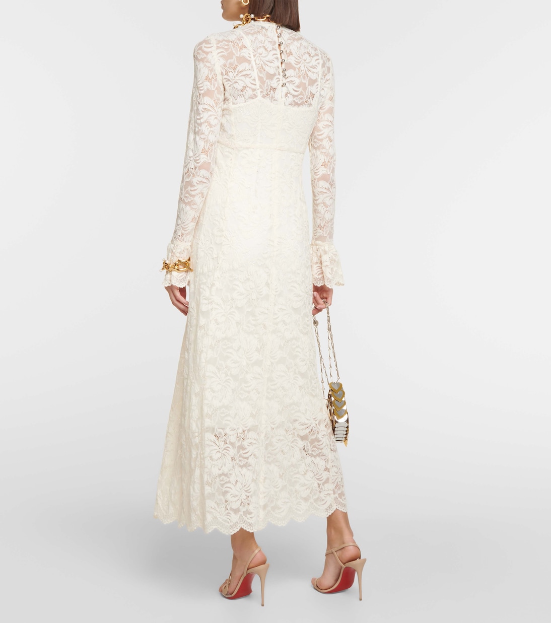 Maxikleid aus Spitze | Rabanne