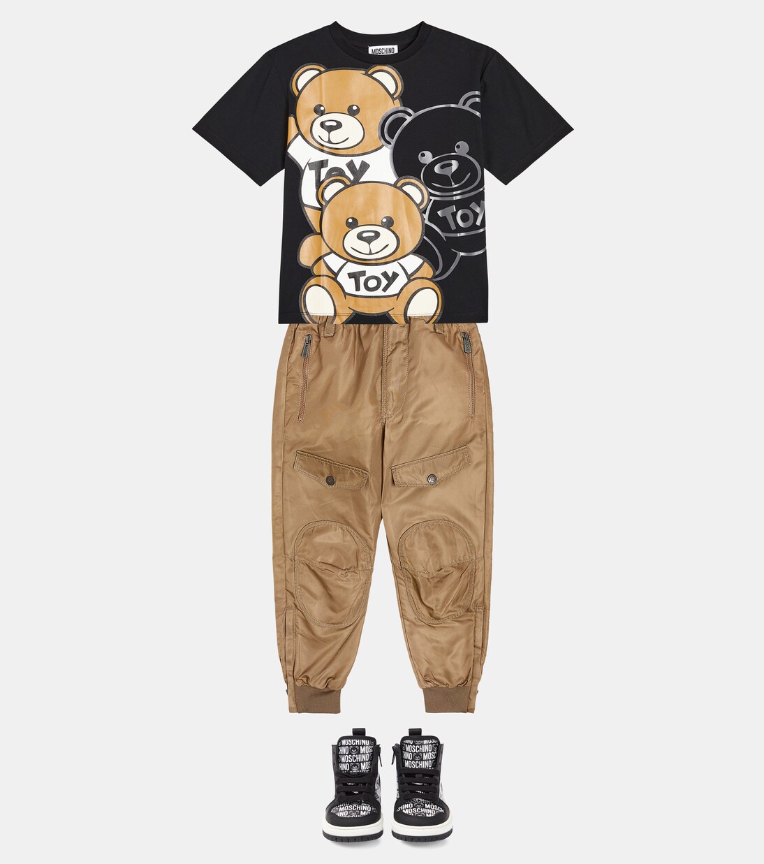 High-Top Sneakers aus Leder | Moschino Kids