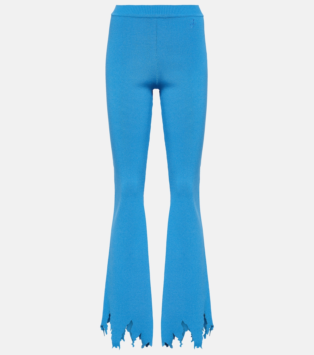Ribbed-knit distressed slim pants | JW Anderson