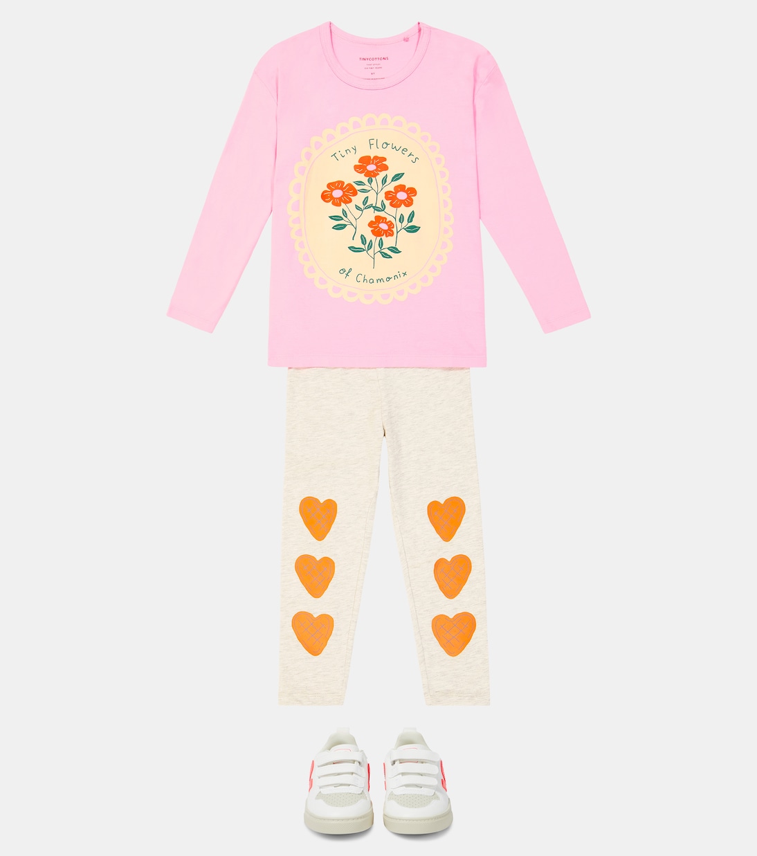 Camiseta Tiny Flowers de mezcla de algodón | Tinycottons