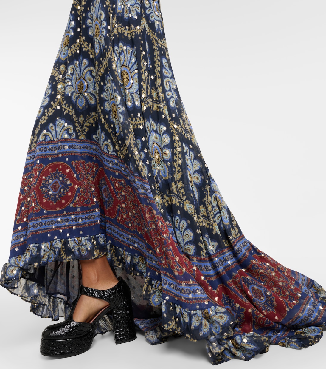 Paisley silk jacquard maxi skirt | Etro