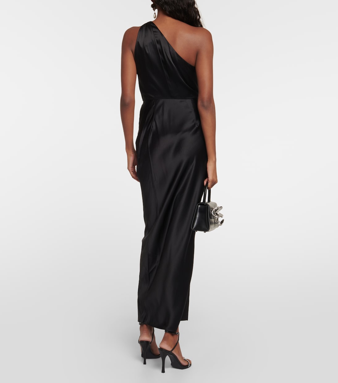 One-Shoulder-Maxikleid aus Seidensatin | The Sei