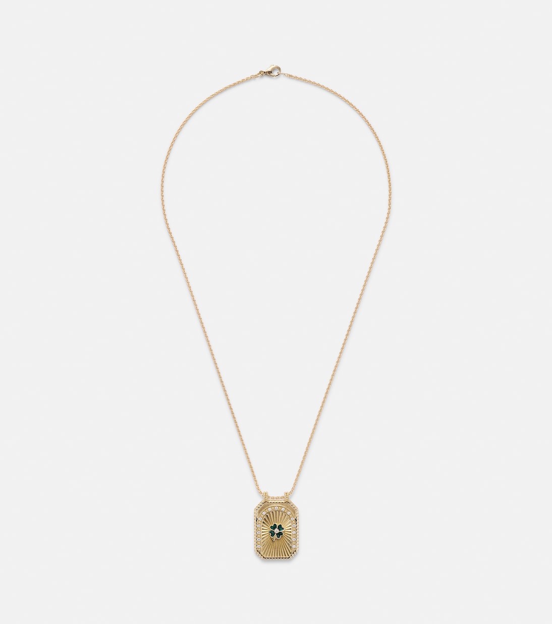 Collier Clover en or 18 ct, émail et diamants | Marie Lichtenberg