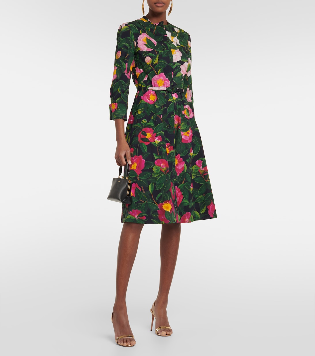 Vestido camisero de mezcla de algodón | Oscar de la Renta