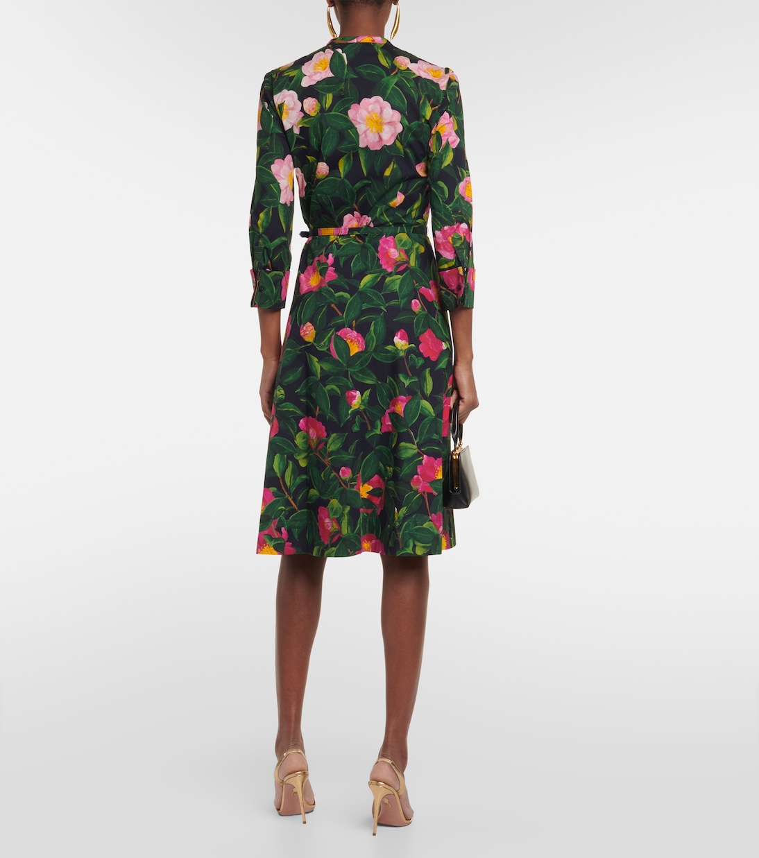 Vestido camisero de mezcla de algodón | Oscar de la Renta