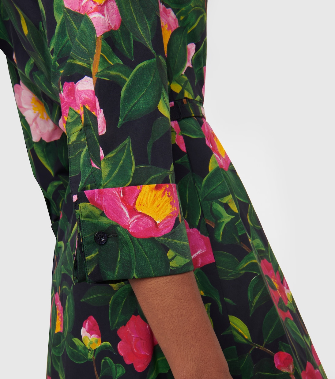 Vestido camisero de mezcla de algodón | Oscar de la Renta