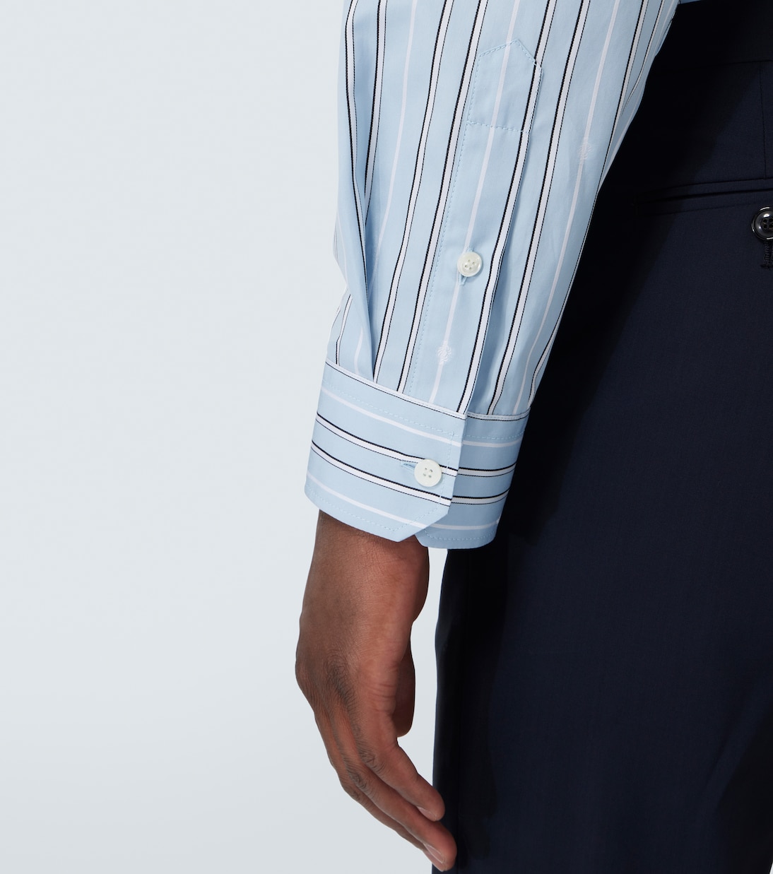 Camicia in popeline di cotone a righe | Versace