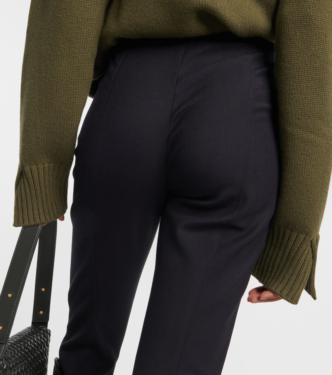 Pantalones Estrechos de Mezcla de Lana Loro Piana para Jóvenes Urbanos