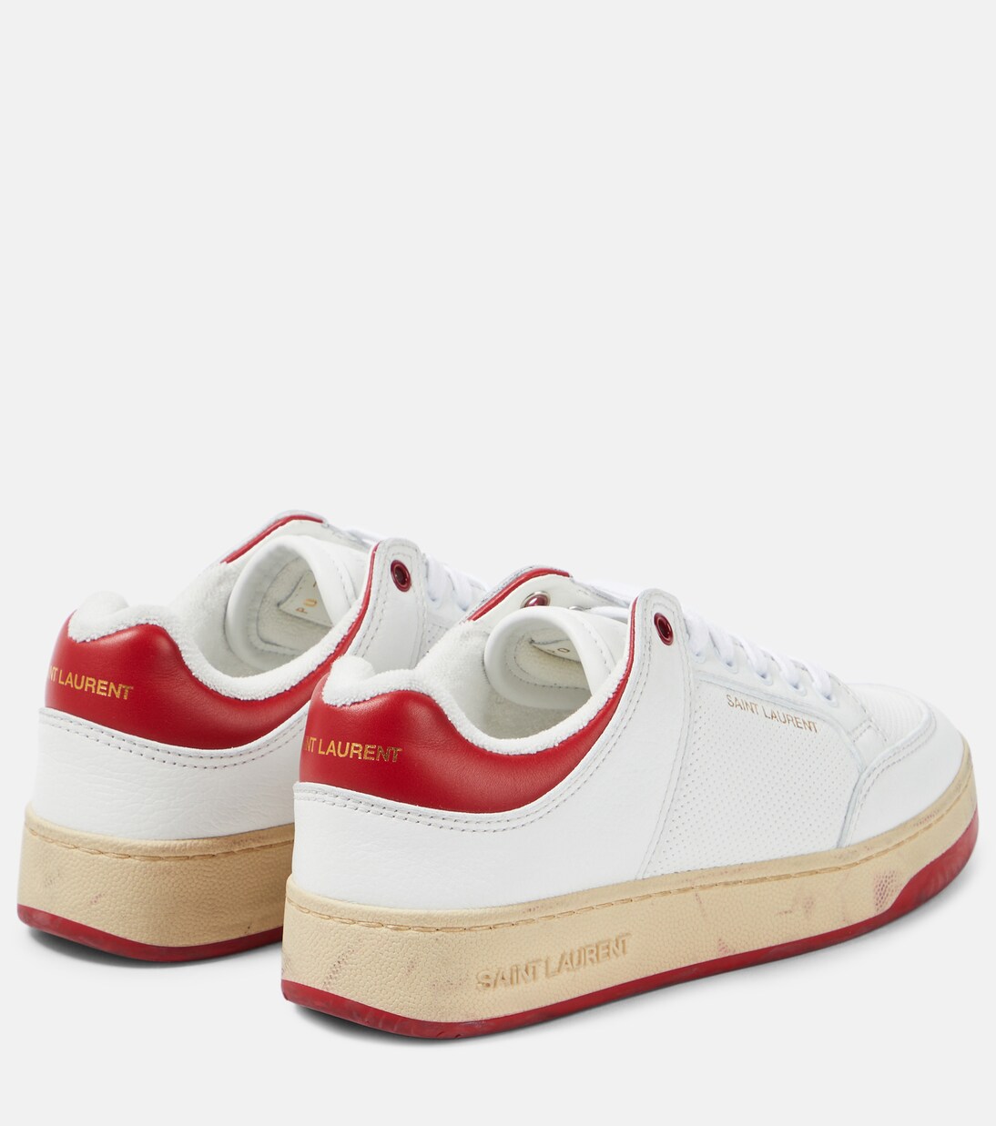Sneakers SL 61 aus Leder in WeiB Saint Laurent Mytheresa