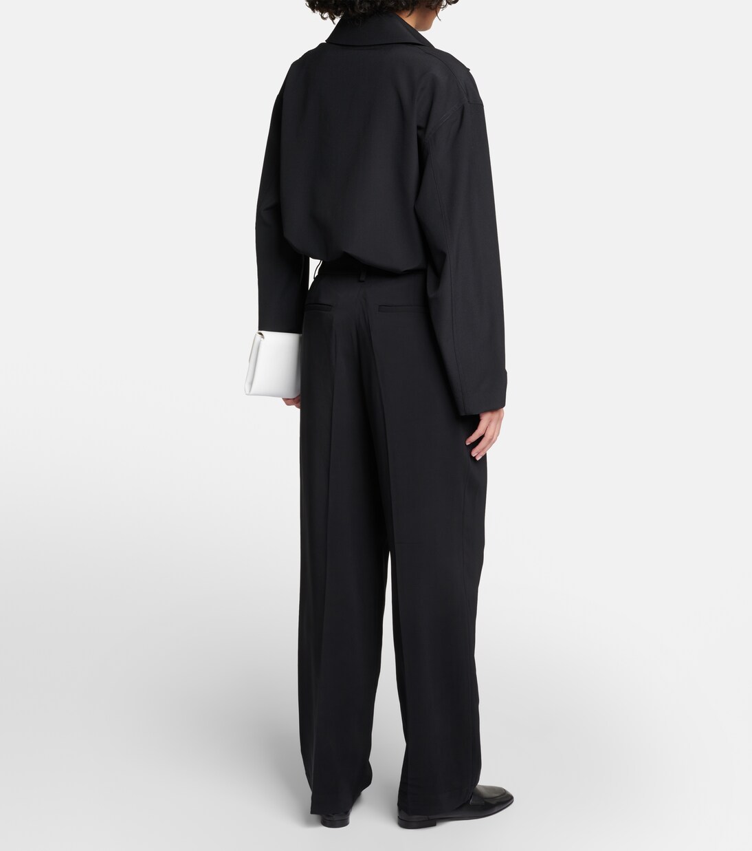 Pleated high-rise wide-leg pants | CO