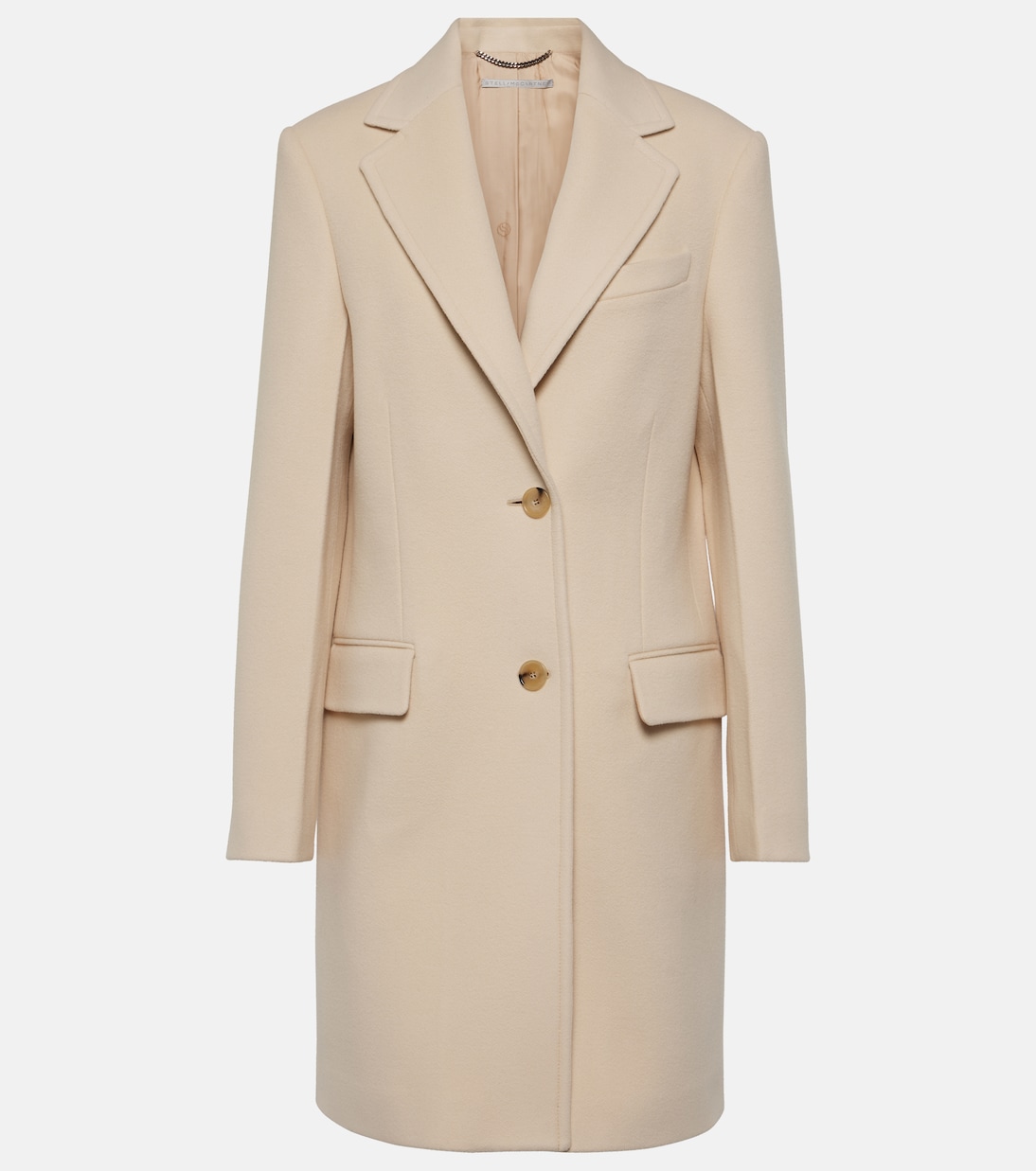 Abrigo de lana de botonadura simple | Stella McCartney