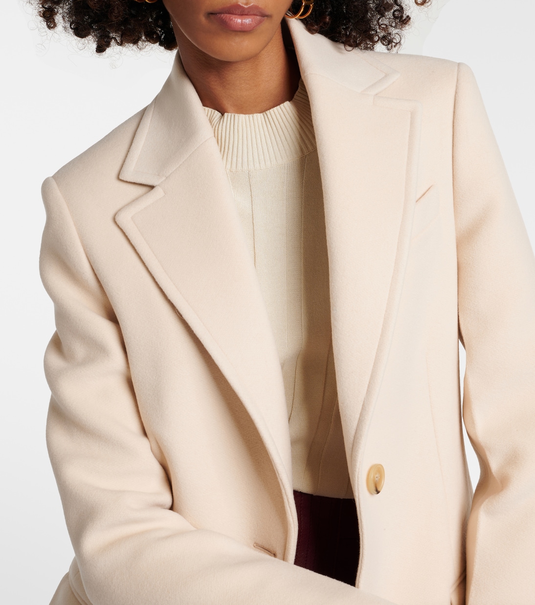 Abrigo de lana de botonadura simple | Stella McCartney