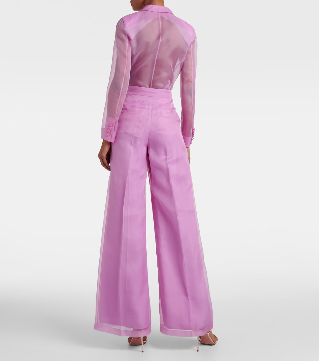 Calibri silk organza wide-leg pants | Max Mara