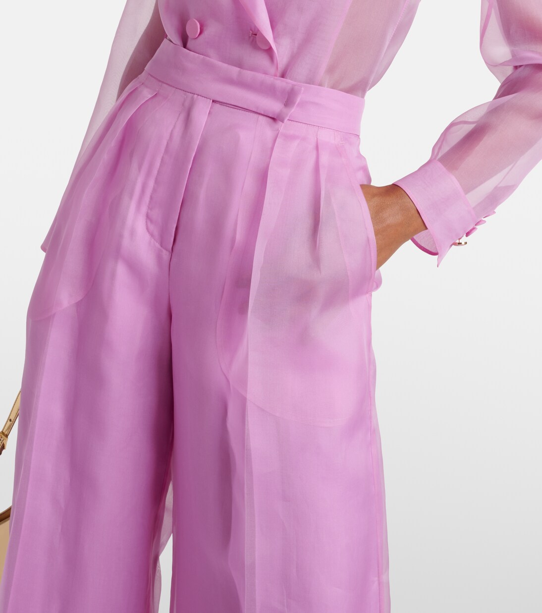 Calibri silk organza wide-leg pants | Max Mara