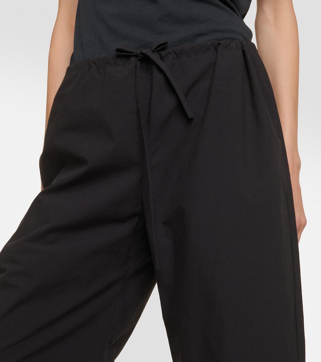 Weite Cropped-Hose Jubin aus Popeline | The Row