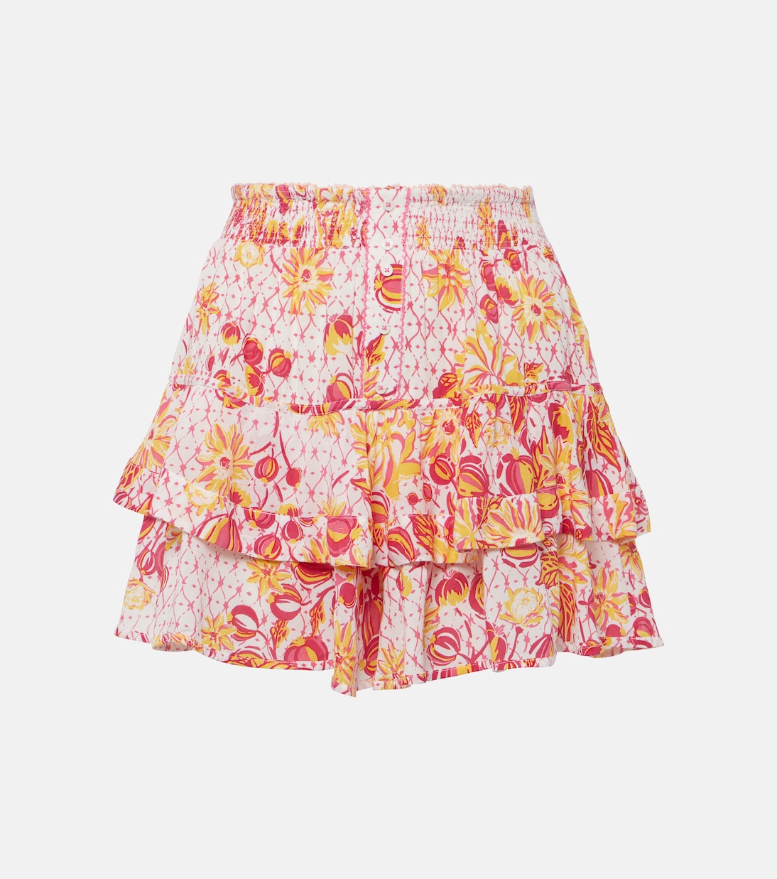 Minifalda floral fruncida | Poupette St Barth