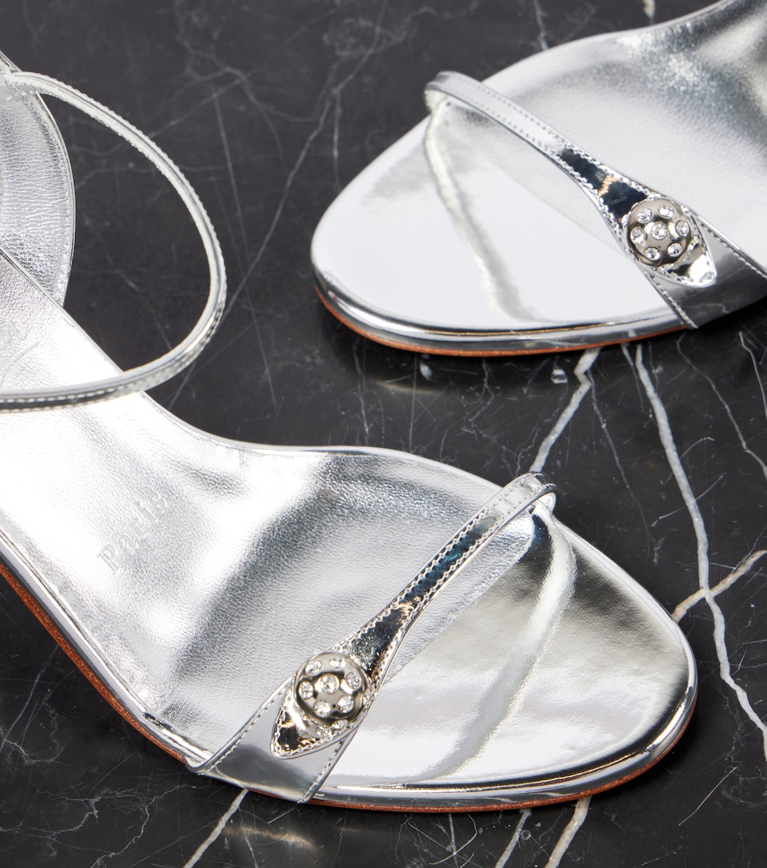 Verzierte Sandalen Atmospheria aus Metallic-Leder | Christian Louboutin