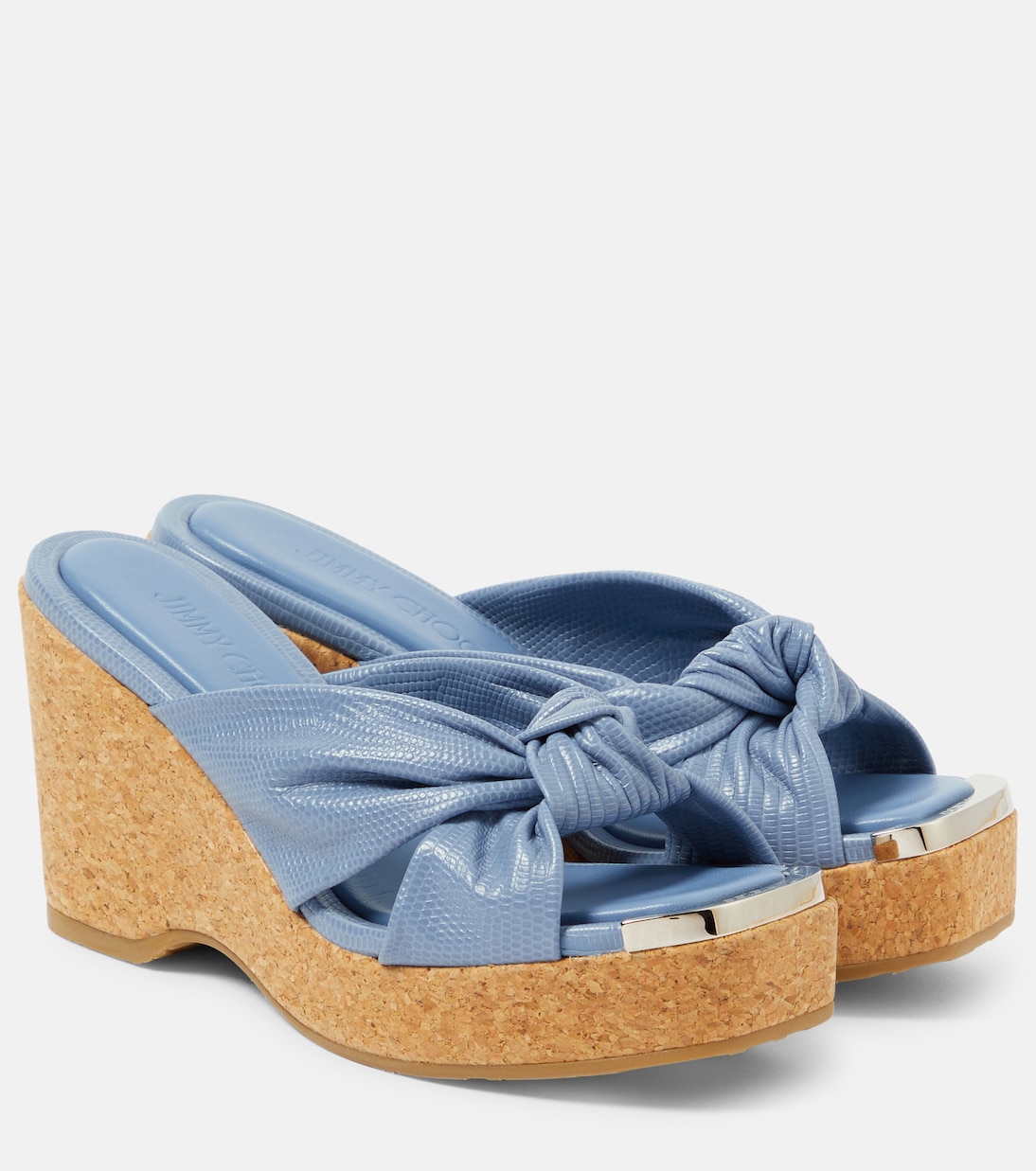 Avenue croc-effect leather wedges | Jimmy Choo