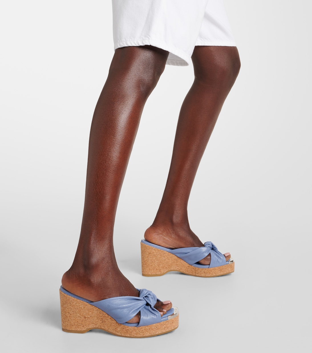 Avenue croc-effect leather wedges | Jimmy Choo