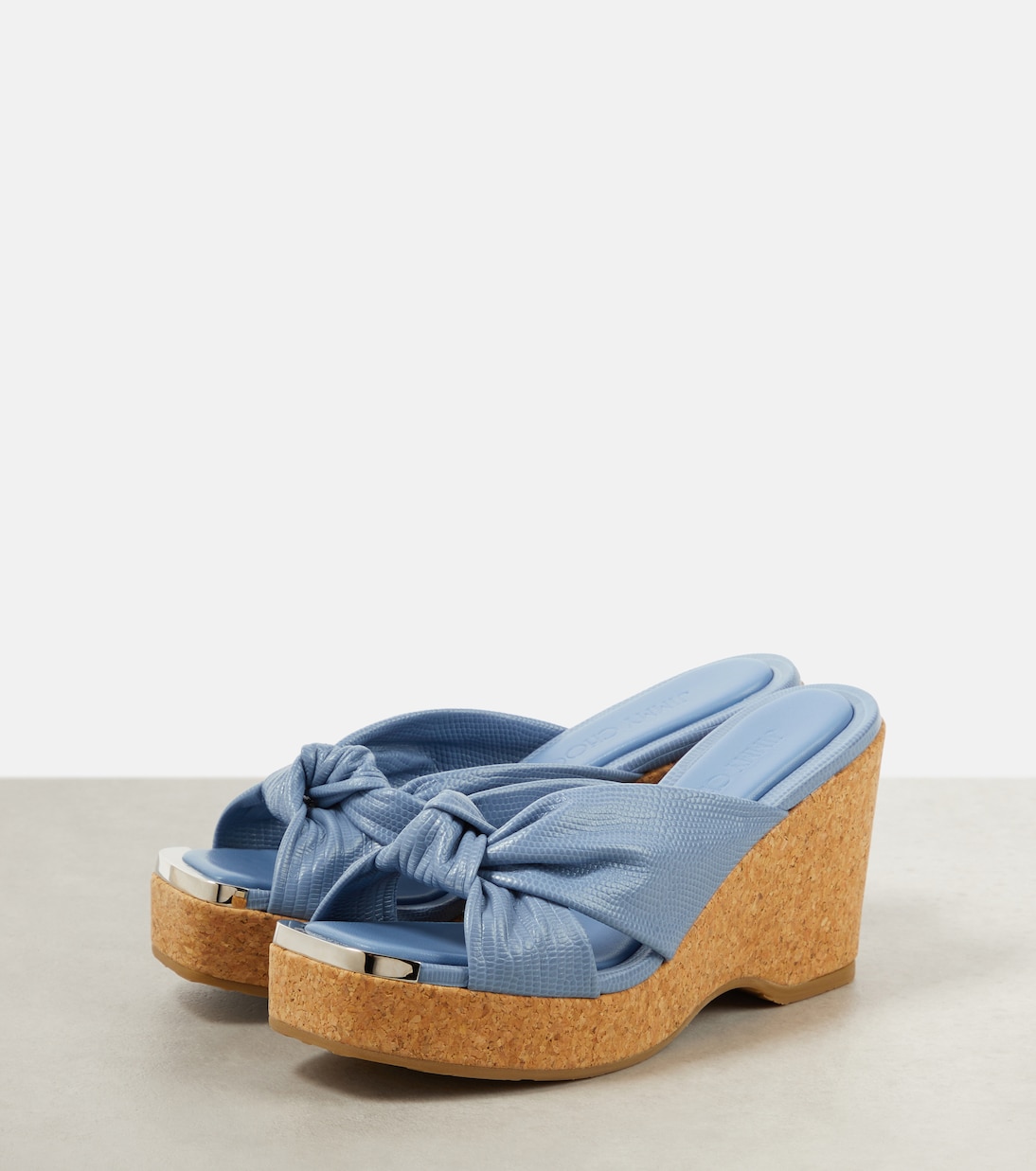 Avenue croc-effect leather wedges | Jimmy Choo