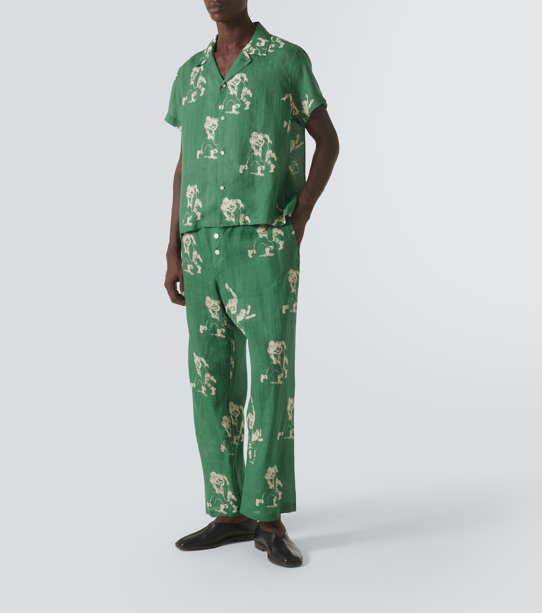 Chemise Football Silhouette en lin | Bode