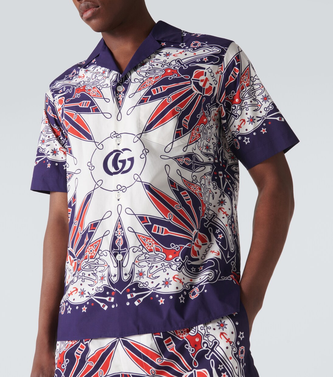 Gucci Bandana cotton bowling shirt in multicoloured - Gucci | Mytheresa